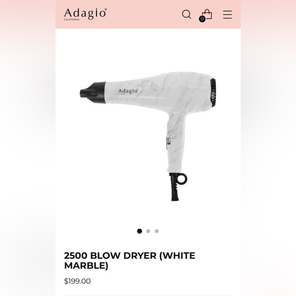 Adagio White Marble Blow Dryer - Picture 2 of 6